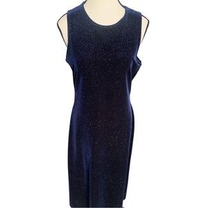 🔹Vintage Onyx Nite Sparkling Dark Blue Maxi Dress🔹